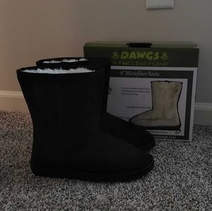 DAWGS Winter Fur Boots Black Sz 7